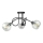 Plafonnier EVIE 3xE27/60W/230V noir/transparent