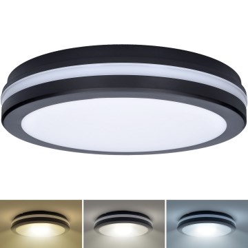 Plafonnier extérieur à intensité variable LED/36W/40W/44W/230V 3000/4000/6500K IP65 noir