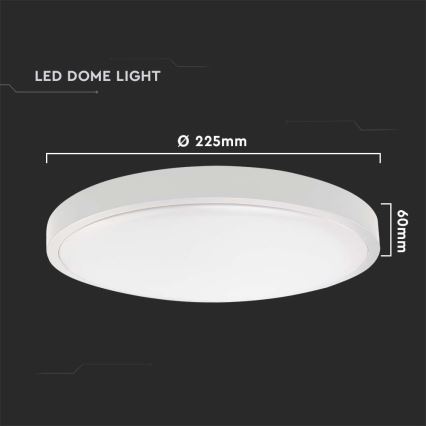 Plafonnier extérieur avec détecteur LED/18W/230V 3000K IP44 blanc