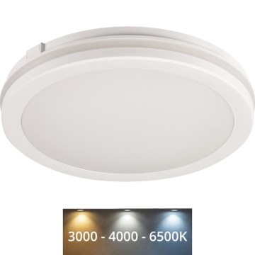 Plafonnier extérieur BENO ECO LED/30W/230V 3000/4000/6500K d. 30 cm IP65 blanc