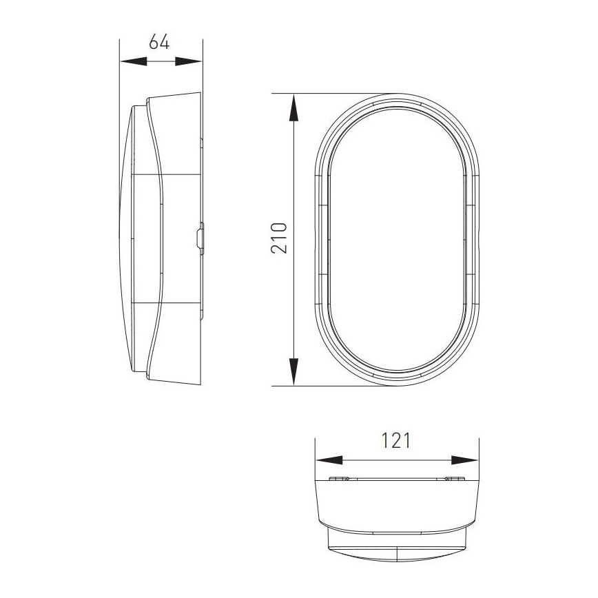 Plafonnier extérieur LED/12W/230V 3000/4000/6500K IP65 blanc