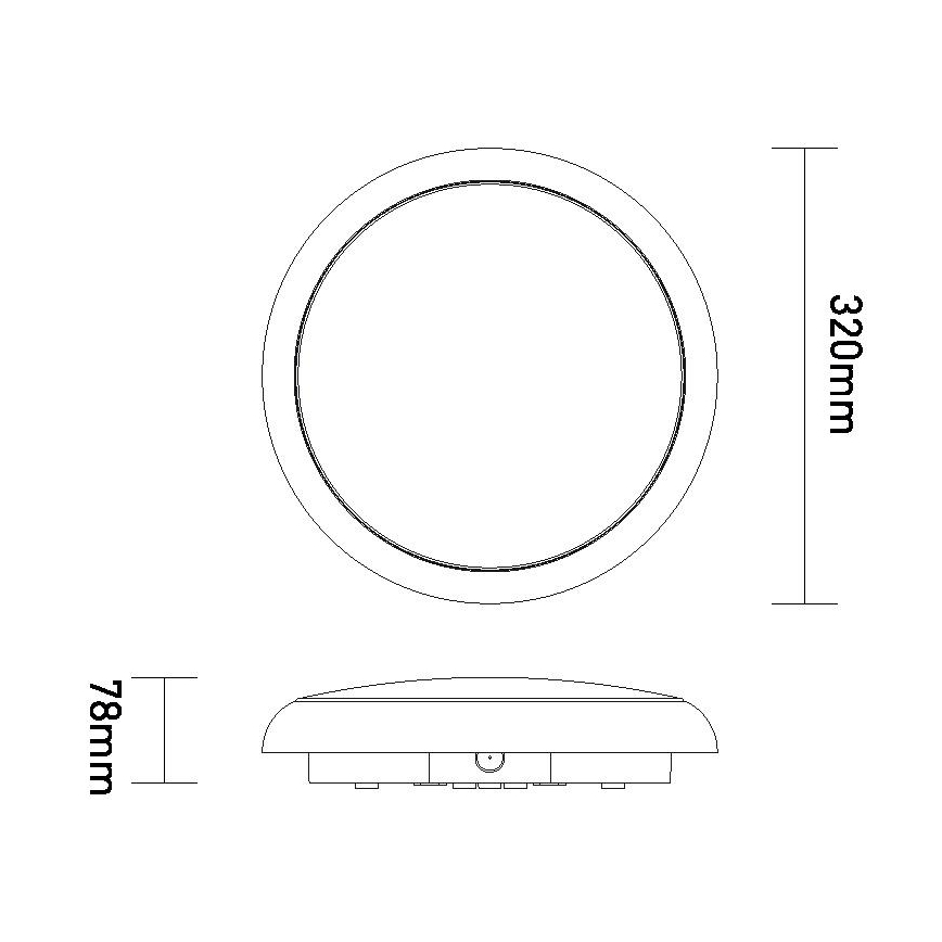 Plafonnier extérieur à intensité variable STROPY LED/12/15/18/22W/230V 3000/4000/6000K IP65 noir
