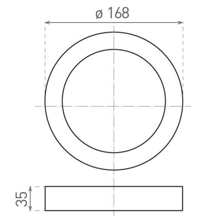 Plafonnier FENIX LED/12W/230V 2900/3900/5800K d. 16,8 cm blanc