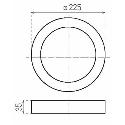 Plafonnier FENIX LED/18W/230V 2800K d. 22,5 cm