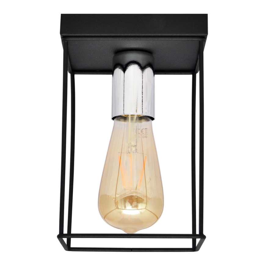 Plafonnier FINN 1xE27/15W/230V noir/chrome brillant