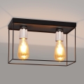 Plafonnier FINN 2xE27/15W/230V noir/chrome brillant