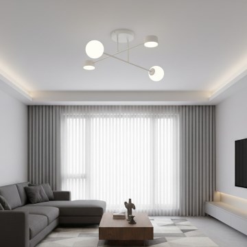 Plafonnier fixé au plafond HOLON 2xG9/8W/230V + 2xGX53/12W gris