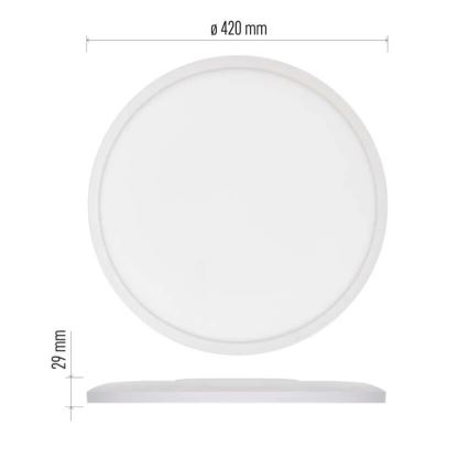 Plafonnier FLORI LED/22W/230V 4000K blanc d. 42 cm