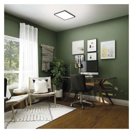 Plafonnier FLORI LED/22W/230V 4000K noir 42x42 cm