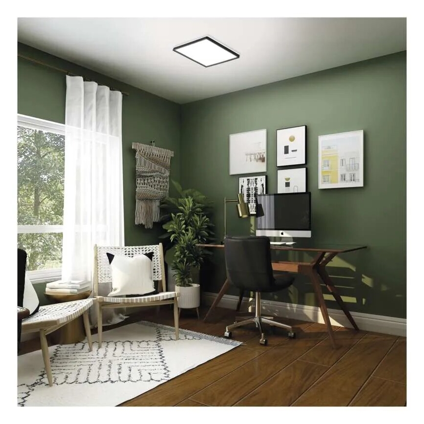 Plafonnier FLORI LED/22W/230V 4000K noir 42x42 cm