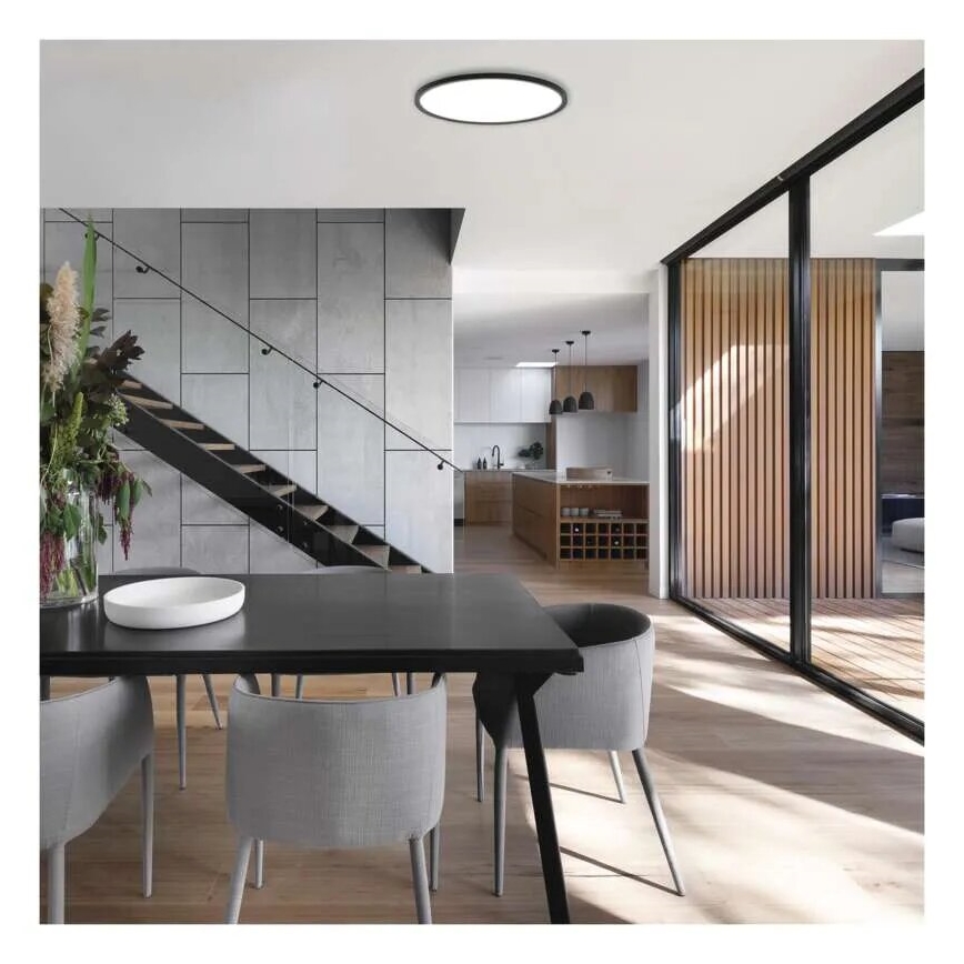 Plafonnier FLORI LED/22W/230V 4000K noir d. 42 cm