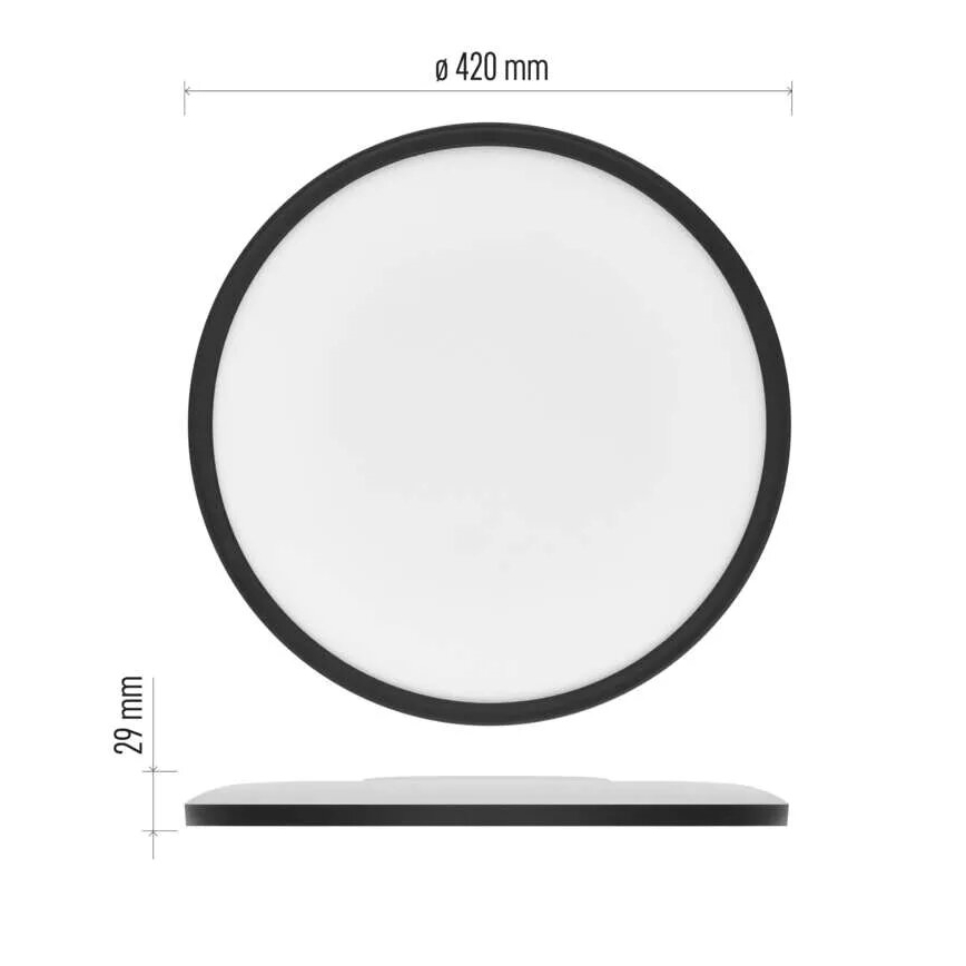 Plafonnier FLORI LED/22W/230V 4000K noir d. 42 cm