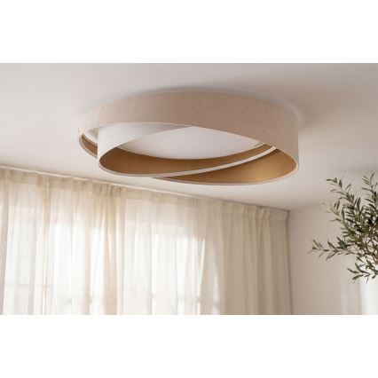 Plafonnier GALAXY MODERN LED/24W/230V Ø 55 cm beige/blanc/or