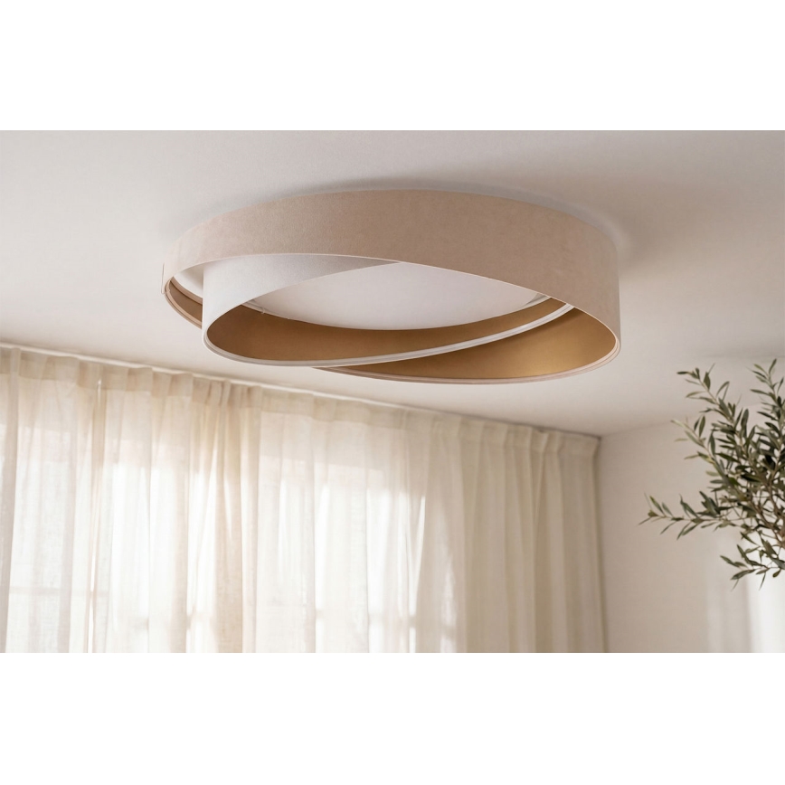 Plafonnier GALAXY MODERN LED/24W/230V Ø 55 cm beige/blanc/or