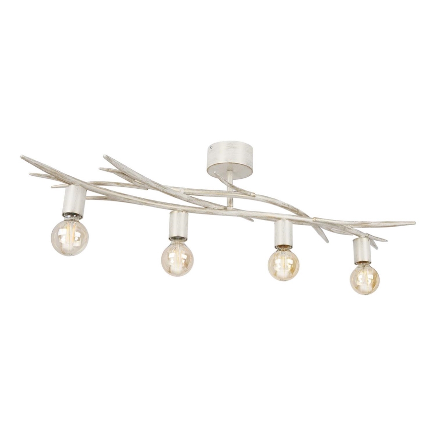 Plafonnier GARNISH 4xE27/15W/230V blanc/patine