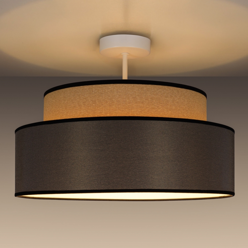 Plafonnier GRACE 1xE27/60W/230V beige/marron
