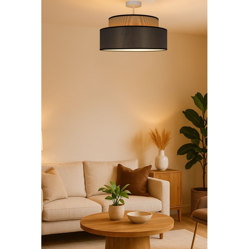 Plafonnier GRACE 1xE27/60W/230V beige/marron