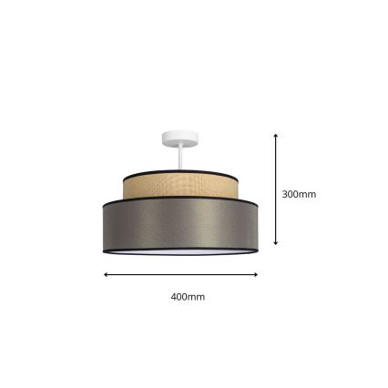 Plafonnier GRACE 1xE27/60W/230V beige/marron