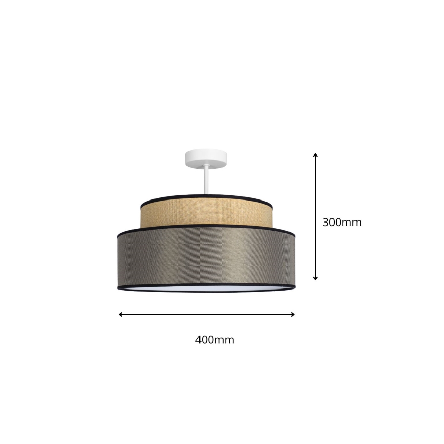 Plafonnier GRACE 1xE27/60W/230V beige/marron