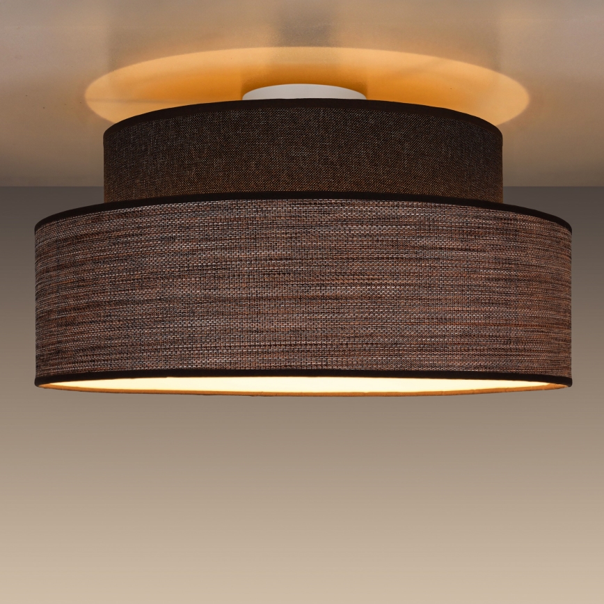 Plafonnier GRACE 1xE27/60W/230V d. 40 cm marron/beige