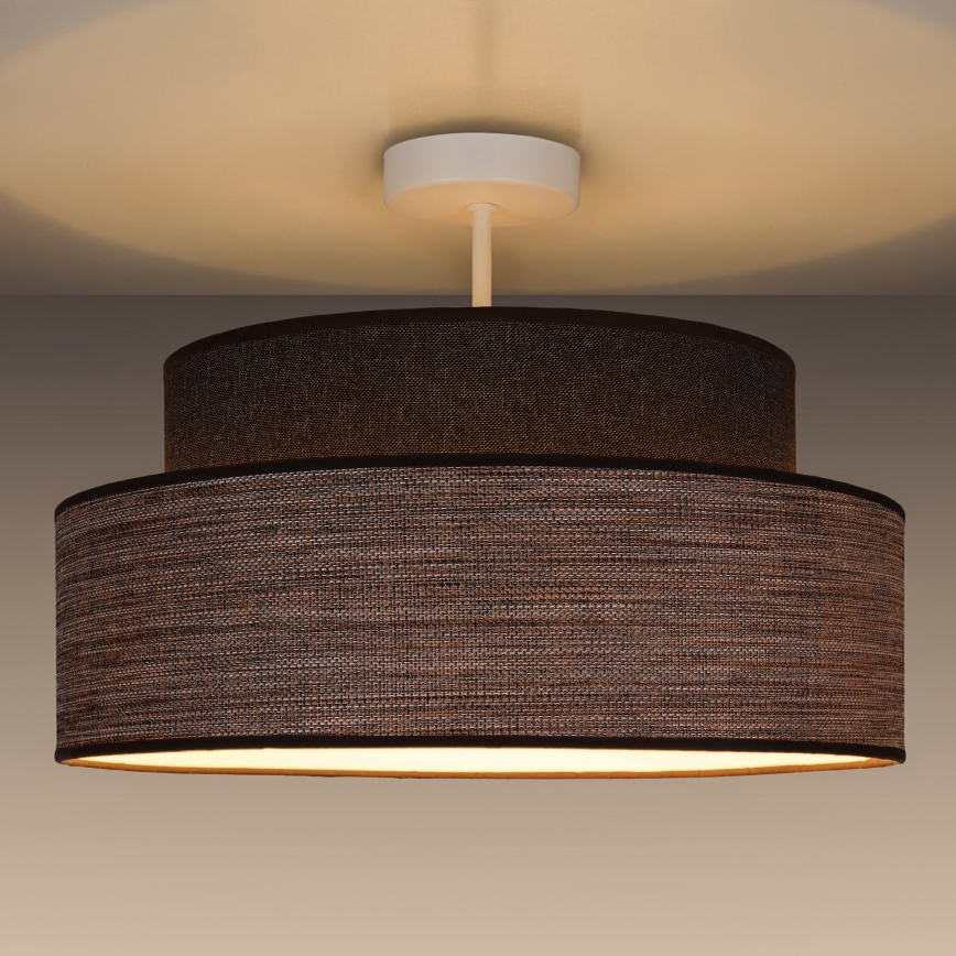 Plafonnier GRACE 1xE27/60W/230V marron/beige