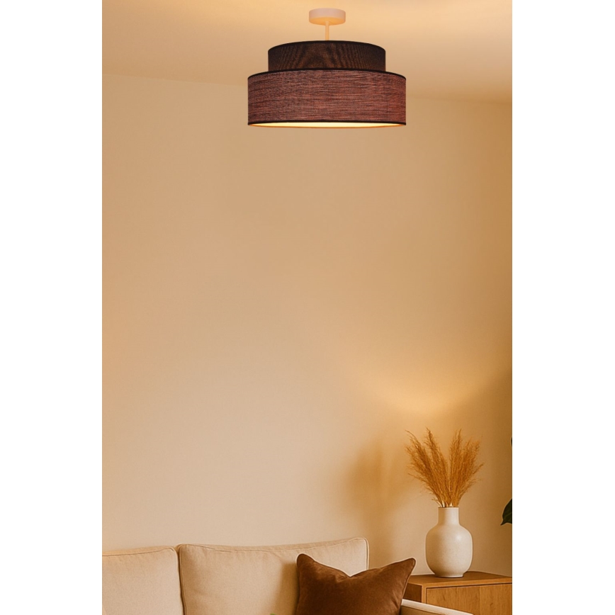 Plafonnier GRACE 1xE27/60W/230V marron/beige