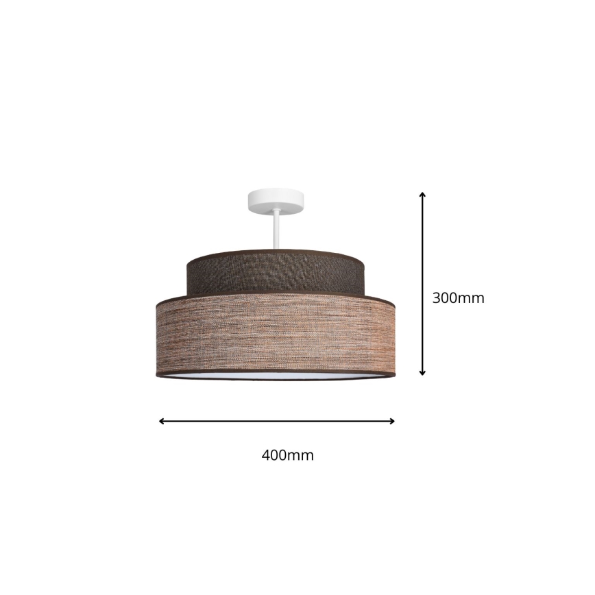 Plafonnier GRACE 1xE27/60W/230V marron/beige