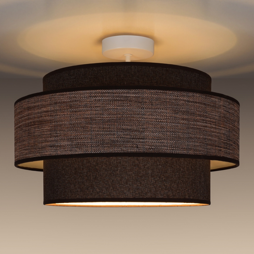Plafonnier GRACE 1xE27/60W/230V marron/beige