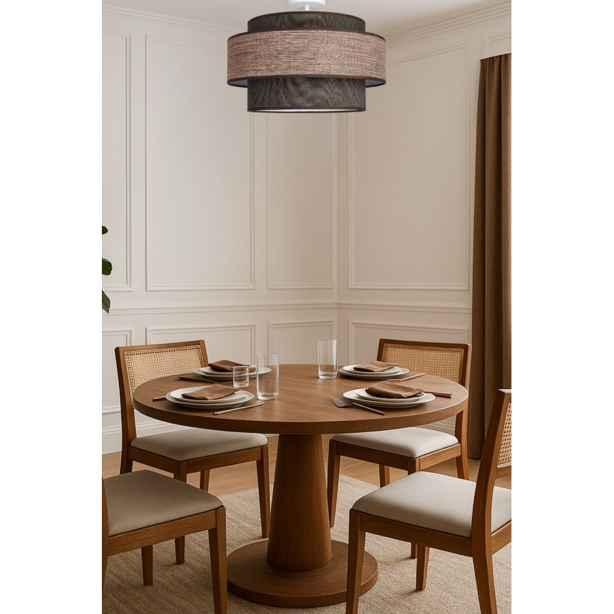 Plafonnier GRACE 1xE27/60W/230V marron/beige