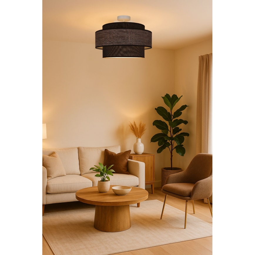 Plafonnier GRACE 1xE27/60W/230V marron/beige