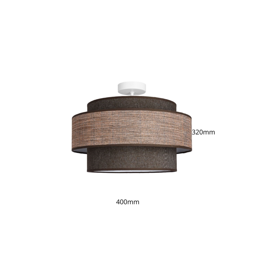 Plafonnier GRACE 1xE27/60W/230V marron/beige