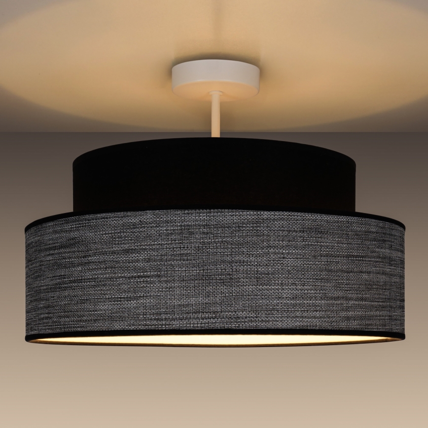 Plafonnier GRACE 1xE27/60W/230V noir/gris