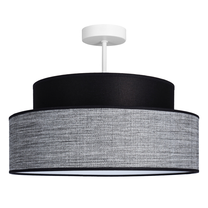 Plafonnier GRACE 1xE27/60W/230V noir/gris