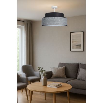 Plafonnier GRACE 1xE27/60W/230V noir/gris
