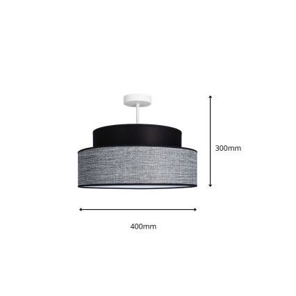 Plafonnier GRACE 1xE27/60W/230V noir/gris