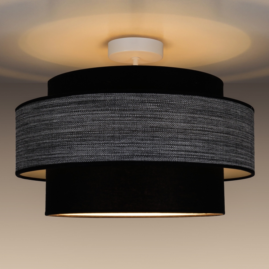Plafonnier GRACE 1xE27/60W/230V noir/gris
