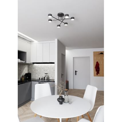 Plafonnier HALO 6xGX53/10W/230V noir