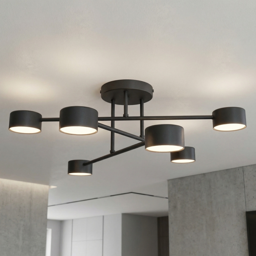 Plafonnier HALO 6xGX53/10W/230V noir