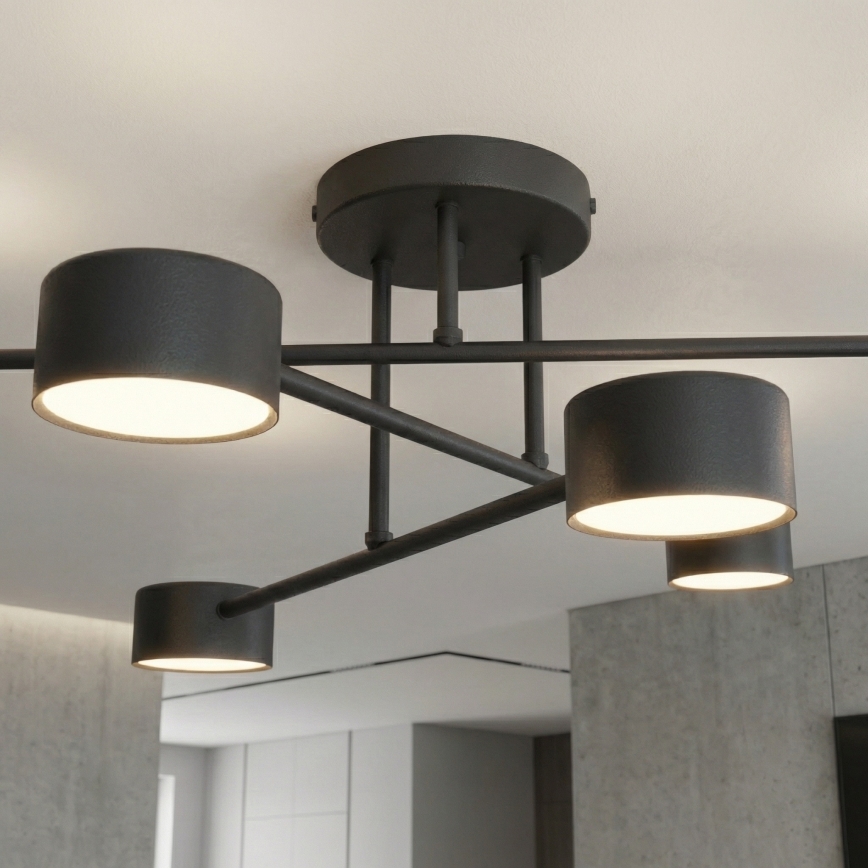 Plafonnier HALO 6xGX53/10W/230V noir