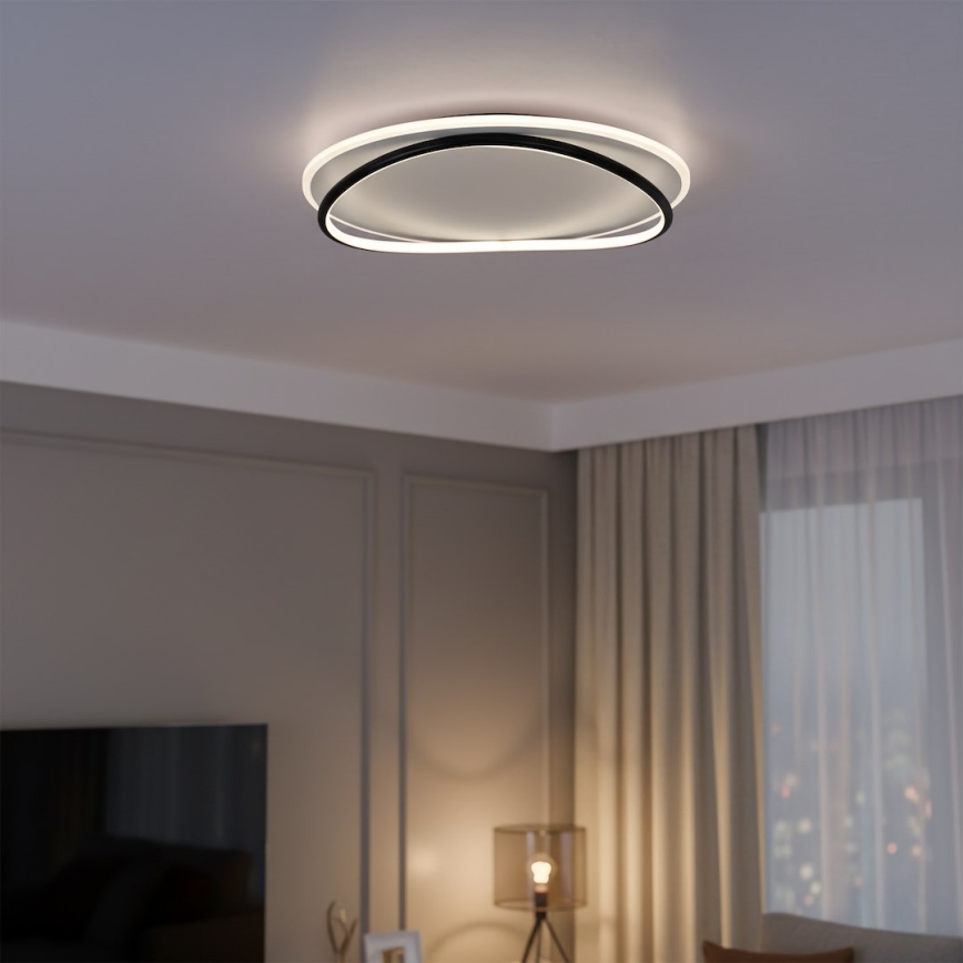 Plafonnier HALO LED, 38 W, 230 V, Ø 50 cm, noir