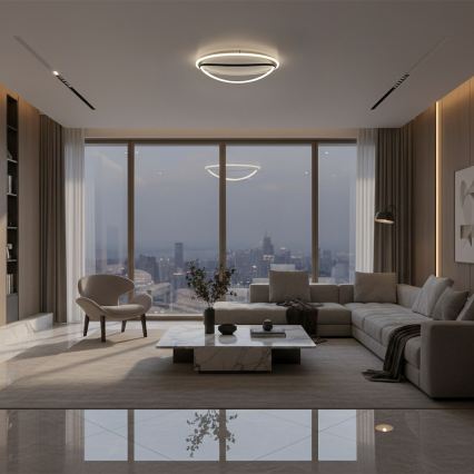 Plafonnier HALO LED, 38 W, 230 V, Ø 50 cm, noir