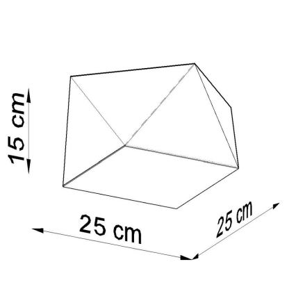 Plafonnier HEXA 1xE27/60W/230V blanc