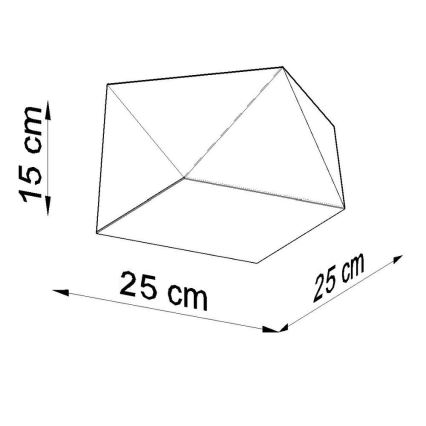 Plafonnier HEXA 1×E27/60W/230V noir