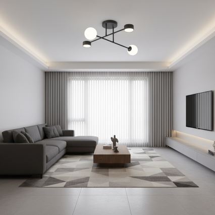 Plafonnier HOLON 2xG9/8W/230V + 2xGX53/12W noir