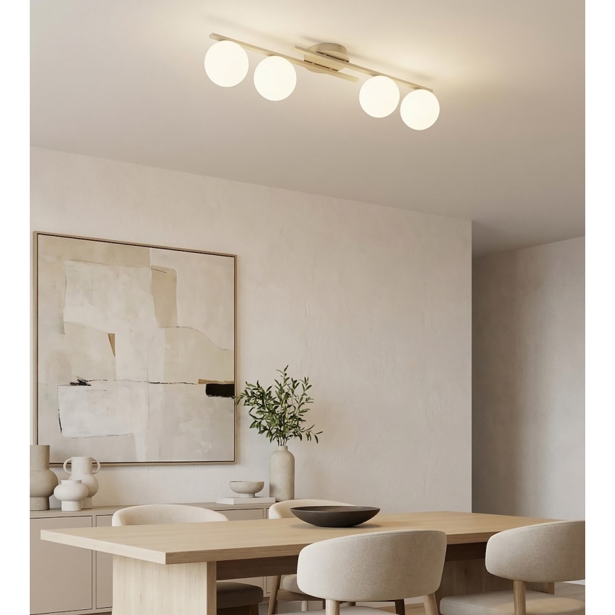 Plafonnier KAIRO 4xE14/10W/230V beige