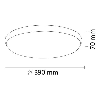 Plafonnier KERN LED/24W/230V nickel