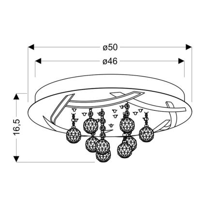 Plafonnier KORFU LED/30W/230V
