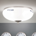 Plafonnier LANDHAUS 2xE27/60W/230V d. 28 cm chrome mat/blanc