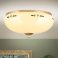 Plafonnier LANDHAUS 3xE27/60W/230V Ø 35 cm laiton/beige/vert