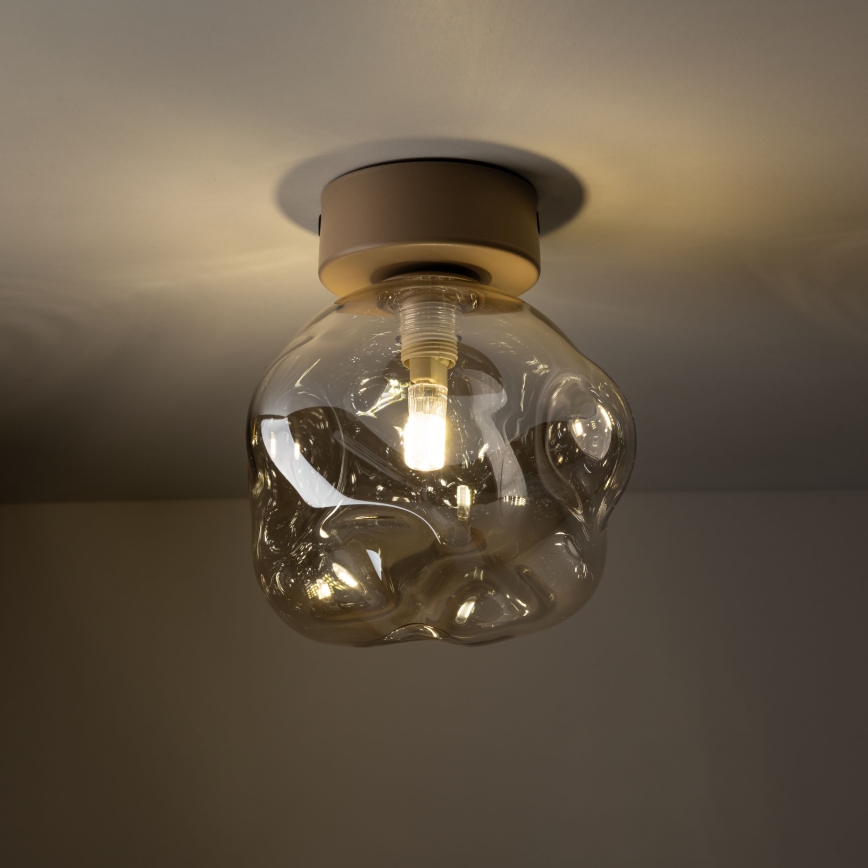 Plafonnier LAVA 1xG9/8W/230V beige/fumé beige